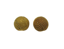 Chimento 18K Yellow Gold Rope Twist Swirl Vintage Dome Earrings