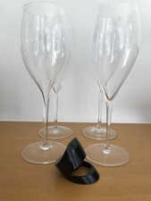 Series of 4 Champagne Cups + Metal Cap "Dom Ruinart"