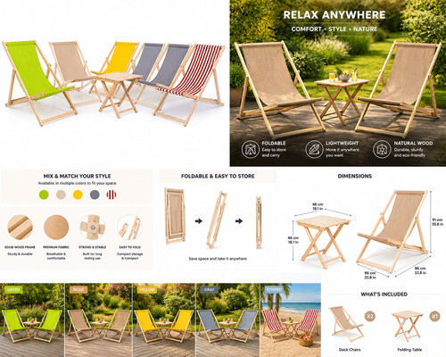 Lot chaises longues en - lot,