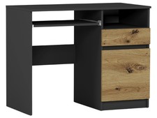 Bureau anthracite avec caisson