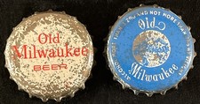 2 OLD MILWAUKEE CORK LINED BEER BOTTLE CAP JOS. SCHLITZ WISCONSIN WISC CROWNS WI