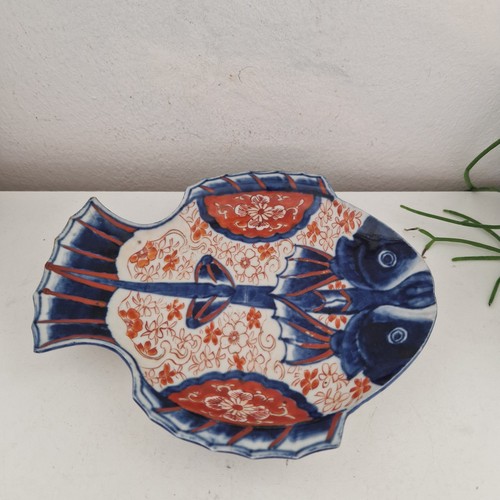 Plat poisson en porcelaine - ,