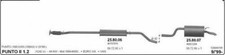 COMPLETE CENTER + REAR MUFFLER FIAT DOT 1.2 8v, 16v since 1999