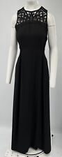 Maje Black Sleeveless 'Risk' Crochet Top/Back Sheath Evening Gown sz 3