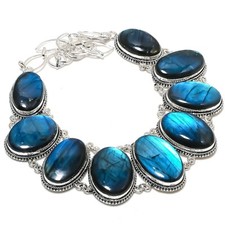AAA+ Labradorite  Gemstone Handmade 925 Sterling Silver Healing Jewelry Necklace
