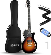 🎸Donner DLP-124 Guitare Electrique LP 39 pouces avec Sac Sangle Câble Sunburst