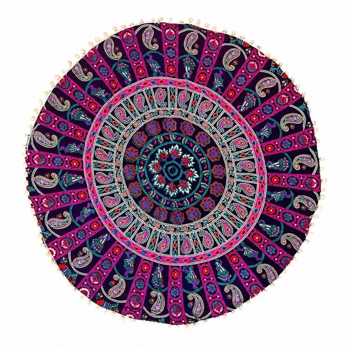 Indian mandala round cover - indian,