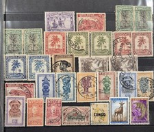 LOT DE TIMBRES CLASSIQUES DU CONGO BELGE TOUS ÉTATS