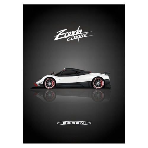 Affiche pagani zonda cinque - zonda, |