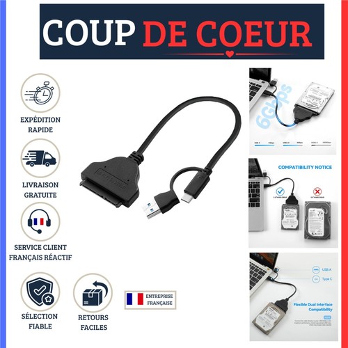 Adaptateur usb vers sata - 2, en