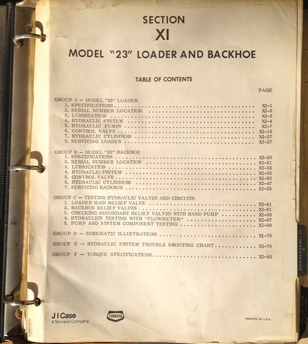 Case model loader - case, backhoe