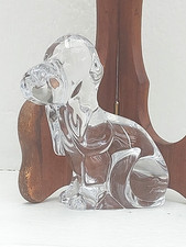 Charmante Statuette Chien Basset - Cristal DAUM signé Grande Tradition Française
