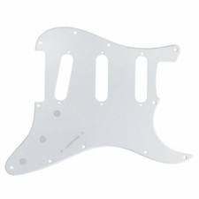 NEW PICKGUARD STRATOCASTER SSS - white - 1 ply pour guitare strat