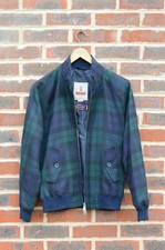 *NEW* Baracuta x Mallalieus Mens G9 Classic Wool Tartan Harrington Jacket 36 XS 