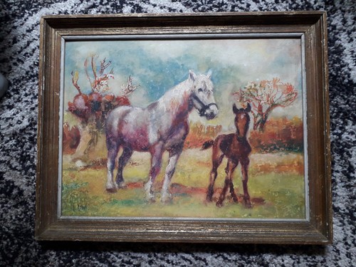 Tableau ancien huile - à, l'huile