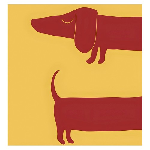 Affiche minimaliste teckel - minimaliste, de