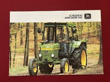 JOHN DEERE 1140 Tractor Characteristics Presentation Paper Catalog