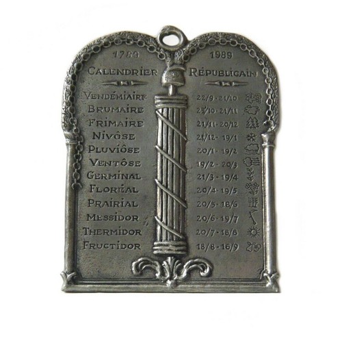 Calendrier républicain 1789