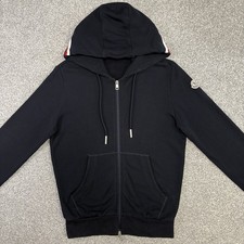 Moncler Tricolour Zip-Up Hoodie Navy Size Small 100% Authentic