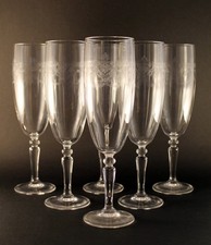 6 flutes à champagne cristal