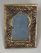 Miroir Marocain Orientale en laiton Or Fait à la Main H10,5/L7,5 Neuf