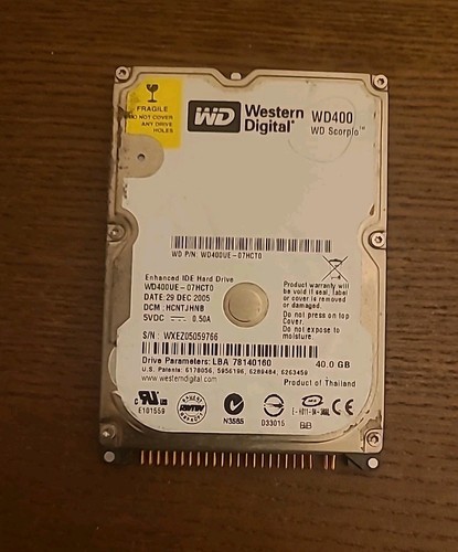Disque dur wd400 scorpio - disque,