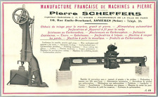 SCHEFFERS GRANITE MARBLE STONE MACHINES DONKEYS 92 OLD ADVERTISEMENT 1920 AD