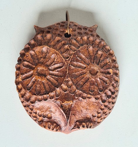 Pendentif bijou chouette terre - bijou,