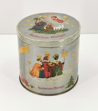 Ancienne boîte à gâteaux de Noël tôle lithographiée