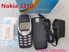 Original Nokia 3310 Blue Unlocked 2G GSM 900/1800 Good Cellular Phone