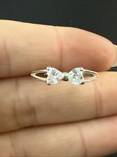 Ancienne Bague En Argent Massif 925 Jonc Alliance Anneaux Créateur noeud  