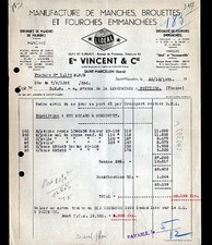 SAINT-MARCELLIN (38) USINE de MANCHES BROUETTES FOURCHES "Ets VINCENT" en 1956