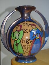 BRENNER TAPISSERIE BAYEUX DESMANT VASE  ART DECO  ht 24 cm