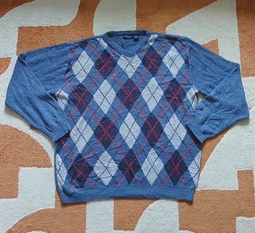 Pull col vintage losanges - pull,