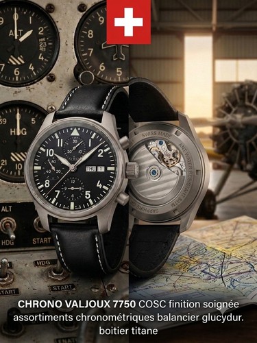 Chrono valjoux boitier titane - boitier,