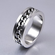 BAGUE HOMME FEMME ACIER