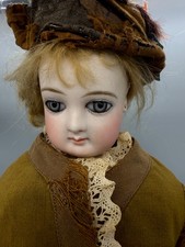 Antique Jumeau Poupee 17 IN Antique French Fashion Doll Swivel Head Costume