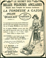 Antique 1923 Qu Alcast English Lawn Mower Magazine Issue Advertising