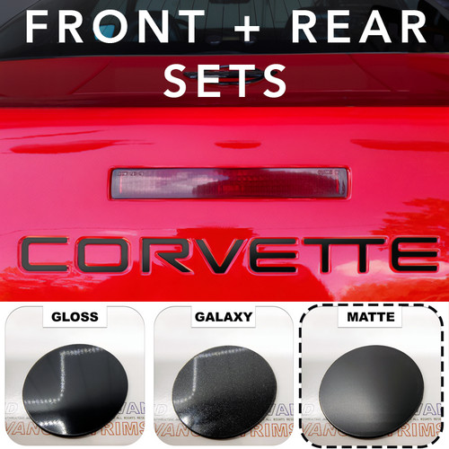 Matte black front rear - matte,