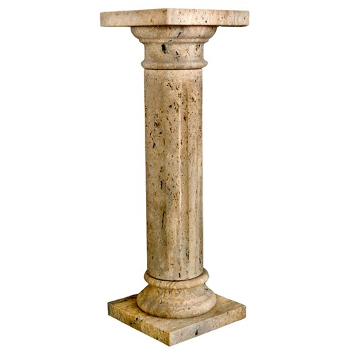 Colonne travertin avec - travertin,