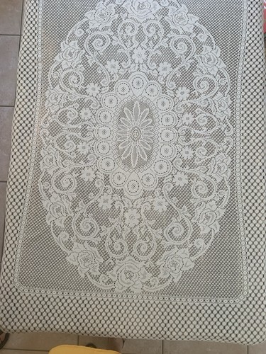 Nappe blanche dentelle crochet - blanche, dentelle/crochet