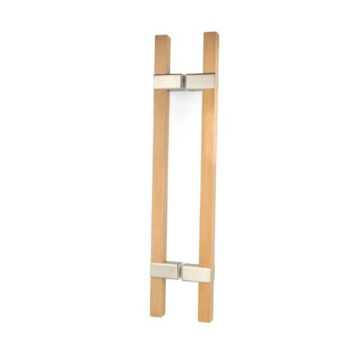 Poignée porte bois - porte, inox