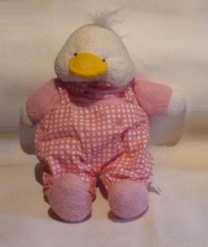 Peluche poupon canard rose - peluche,