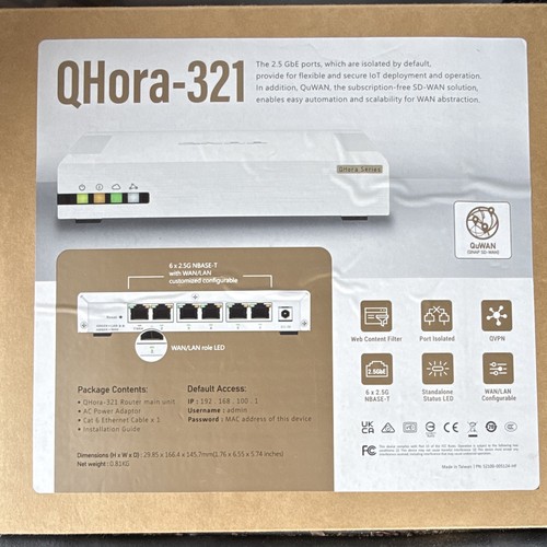 Qnap qhora 321 - routeur, sd-wan