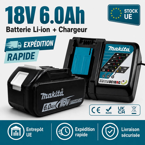 Batterie 18v 6ah ion - 18v,