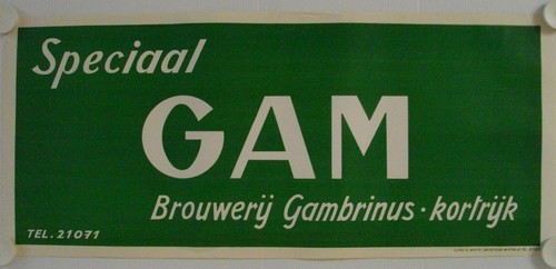 Affiche bière belge gam - affiche,
