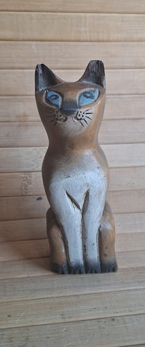 Statuette chat siamois - , en