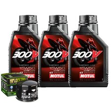 Set Entretien Huile Motul 300V 15W50 + Filtre Pour Aprilia 850 Mana ABS 2007>