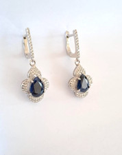 Boucles d'oreille saphir