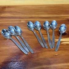 Vintage Zilmeta Gero Mini Dessert Espresso Spoons 8 Pieces Stainless Steel 